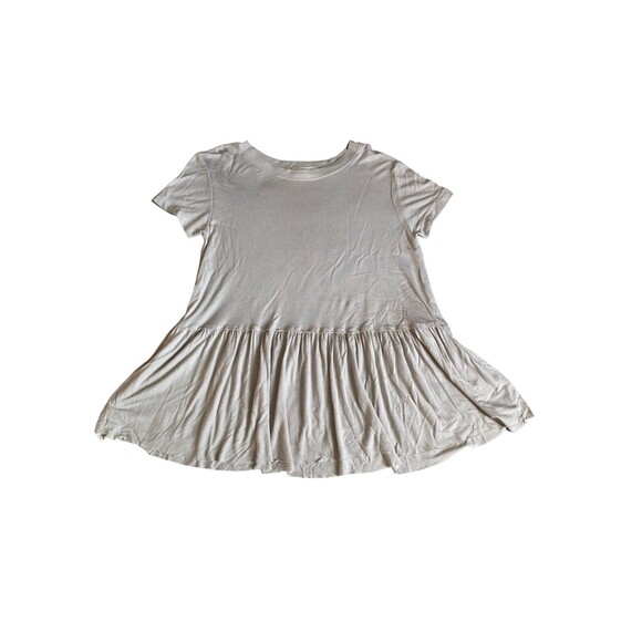 Truly Madly Deeply Womens Peplum Babydoll Top Size S Taupe Millennial Chic 2010s - Picture 4 of 11